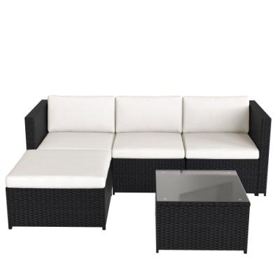 China Hot Sale Modern Fashion Leisure Patio Garden Patio Sets Outdoor Furniture Rattan Wicker Sofa Sets for sale