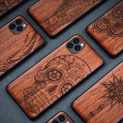 China Anti-drop Phone Case For iPhone 12 iPhone 11 Pro Max Original Wood TPU Case For iPhone XR X XS 8 7 SE 2 Plus Max Phone Accessories for sale