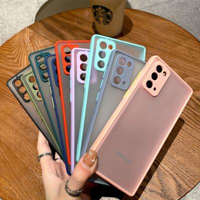 China Anti-fall TPU Shockproof Matte Skin Translucent Dropped Back Cover Mobile Cell Phone Case For Samsung Galaxy S21 S20 Note20 Ultra Plus for sale