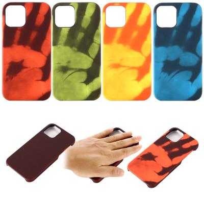 China Shockproof you for promax iphone13 hard cell phone case discoloration padded inner halves heat sensitive velvet for iPhone 12 11Pro for sale