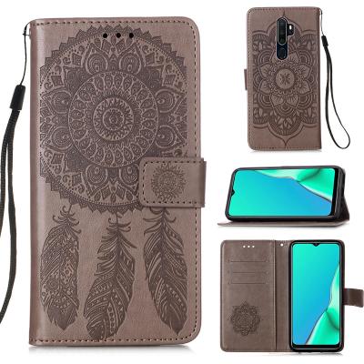 China Anti-drop Dream Catcher Embossed Leather Phone Case For LG Velvet 4G/5G Flip Cover Vintage Card Slot Pocket Stand Wallet Case for sale