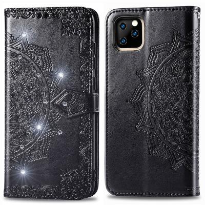 China Anti-drop pro K40 K30 9A 9C 10X maximum case Flip Leather 3D Mandala Flower Phone Cover Mandala Flip Diamond Case For Redmi Note 10 for sale