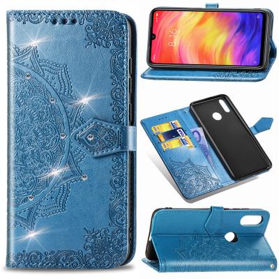 China Shockproof Diamond 3D Mandala For Huawei P Smart 2019 2020 pro P40 Mate P20 P30 P50 40 Lite 2017 Y5 Y6 Y7 Wallet Phone Leather Case for sale