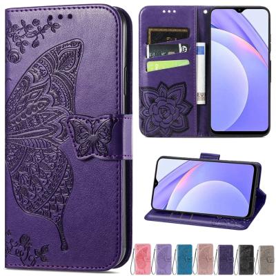 China Embossing Note 10 4G 10S 10 Pro Max Anti-fall Leather Butterfly Wallet Flip Phone Case For Redmi Note 9 9T pro 8 pro 8T 9A 9C 9T 8A 7 7A 6 for sale