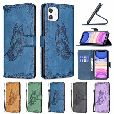 China Butterfly Pattern Clover Embossed Clover Wallet Phone Case Shell Mobile Phone Cases For Nokia G10 C10 G20 X10 1.3 1.4 2.4 3.4 5.4 for sale