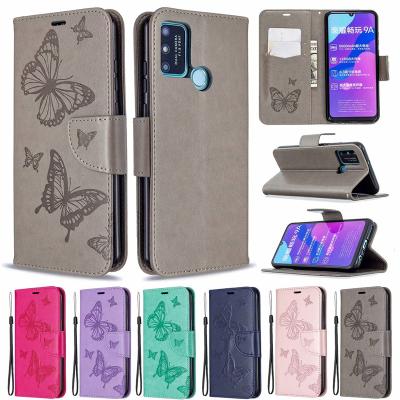 China Anti-fall Butterfly Lace Flower Cover Magnet Card Holder Footprint Embossed Wallet Leather Case For Honor 50 pro Magic3 pro plus 20 5T game for sale