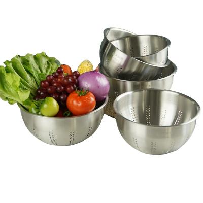 China Viable Multi Purpose Stainless Steel Fruit Vegetable Hot Sale Products Single Wash Drain Basket for sale