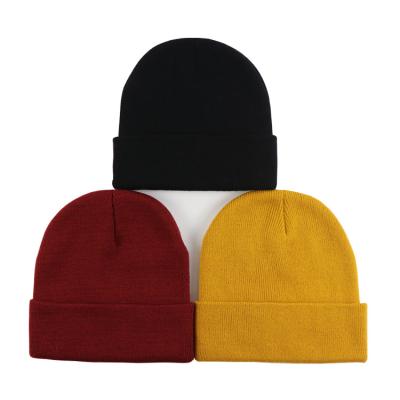 China High Quality Custom Hat Benie Hats Acrylic Knit Warm Acrylic Hat Wholesale COMMON for sale