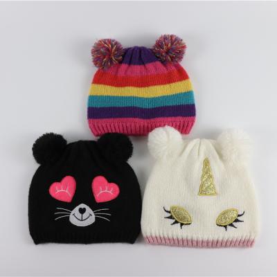 China Kids Animal Beanie Logo Winter Kids Beanie Hats COMMON design of wholesale 2021 new for sale