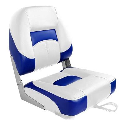 China Heavy Duty Marine Grade Vinyl Luxury Fishing Boat Seat Marine Chairs With Foldable Low Back for sale