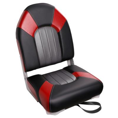 China Heavy Duty Marine Grade Vinyl Fishing Marine Boat Seat With High Low Back Fold In Stock for sale