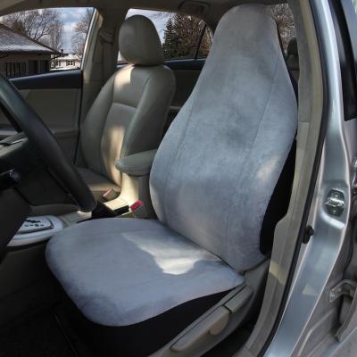 China Super Soft Sports Car Seat Cover Universal Fit Bucket 1pc Gray for sale