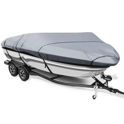 China Durable Waterproof 600D Polyester Boat Cover Fit For Bass Boats, V-Hull And Tri Hull Trailerable Pro Style Boat for sale