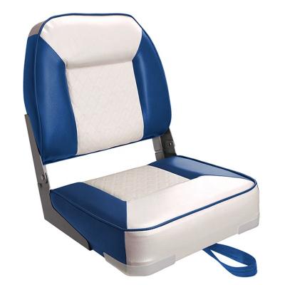 China Heavy Duty Marine Grade Vinyl Low Back Fishing Boat Seat With Fold Down Function for sale