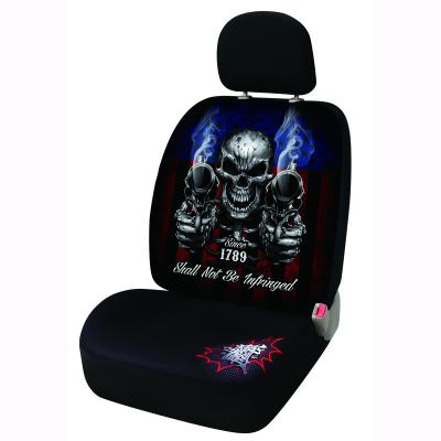 China Darkness Car Seat Cover Deadly Threat Authorized 2nd Amendment Front Seat Cover 1 Universal Fit for sale