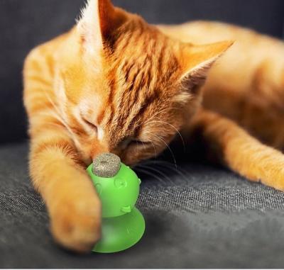 China Interesting Pet Toy Tpr Material Suction Cup Cat Mint Licking Toy Kitten Catnip Toy Safety And Viable Health for sale