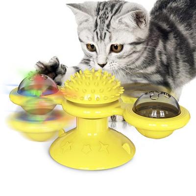 China New Trend Viable Kitten Interactive Toy Supplies Rotating Sink Cat Feeder Relieve Stress Puzzle Food Toys For Pet Cat for sale