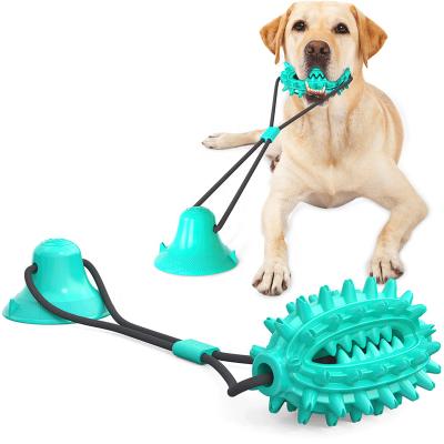 China Viable High Quality Bite Resistance Dog Toy Cactus Pull Ball With Suction Cup Dog Chew Toys for sale