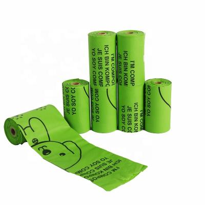 China Sustainable Dog Poop Bags Refill Rolls Compostable 100%Biodegradable Bag Leak Proof Eco Friendly Dog Waste Bags for sale