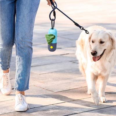 China Sustainable Multi Color Capsule Dog Poop Bags Dispenser Biodegradable Waste Bags Pill Trained Dogs Waste Bag Dispenser for sale