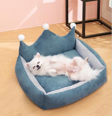 China New Viable Cat Litter Dog Kennel Plush Winter Pet Garbage Pad Amazon Kitten Dog Bed Soft for sale