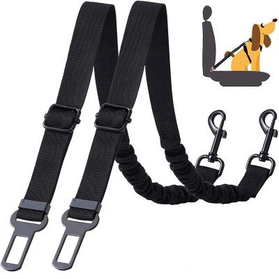 China Manufacturer Wholesale Adjustable Universal Dog Seat Belt Viable Elastic Nylon Dog Belt for sale