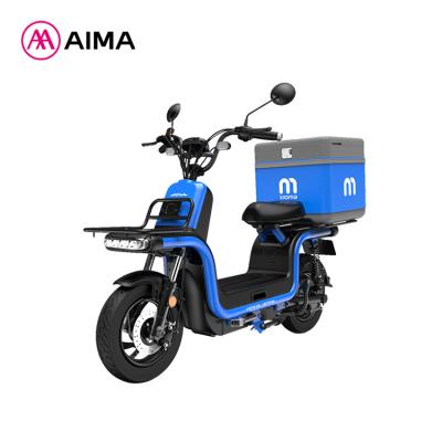 China Delivery Electric Motorcycle Food Bike 1200W 60V 42AH Carbon Steel AIMA XIOMA U1 6040 Electric Cargo Bike for sale