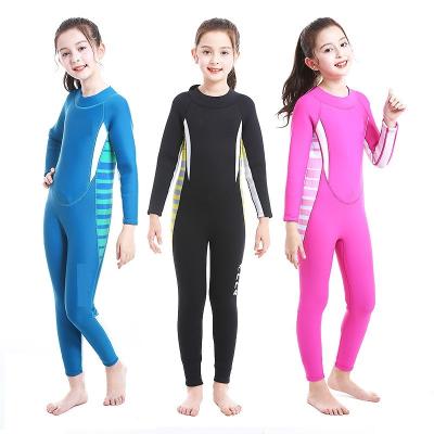 China Kids Spring 3mm Diving Suit Durable Comfortable Full Neoprenes Wetsuit Children To Keep Wetsuits One Piece Protective Swimwear Black UV Print Warm for sale