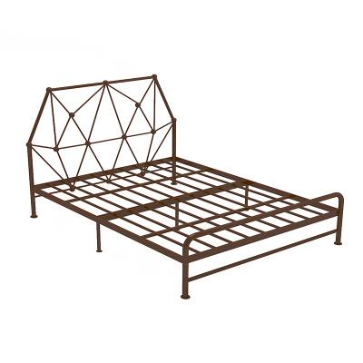 China Modern simple modern European simple adult and children1.2 1.5 1.8Rice steel frame iron frame princess double bed for sale