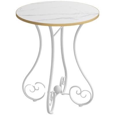 China Other Living room balcony bedroom iron round table internet celebrity coffee table light luxurybedside table small for sale