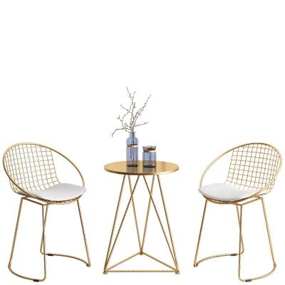 China Modern Nordic simple store balcony tea milk restaurant household coffee leisure three-piece tables and chairs small round table for sale