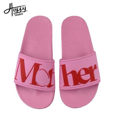 China Happyslides Waterproof Simple Rubber Slides Ladies Rubber Slippers For Lady Wholesale Custom Made Women Design Slide Female Slippers for sale