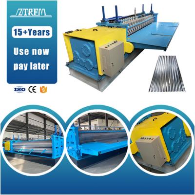 China Building Material Shops ZTRFM Stock Available Barrel Type Corrugated Roof Roll Forming Type Metal Sheet Corrugating Machine Barrel Machine for sale