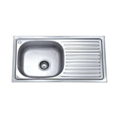 China Mechanical Single Sink Kitchen Press Bowl Kitchen Faucet JC 7540 Single Bowl Sink Large for sale