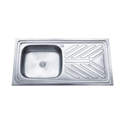 China Without Faucet 10050 Best Price Kitchen Sink Polished With Drain Panel High Quality Best Selling for sale