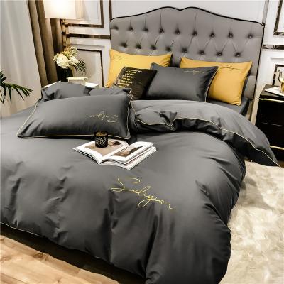 China Nondisposable OEM ODM Four-Piece Suit Queen Comfortable Bedding Set Modern Cotton Four-Piece Suits for sale