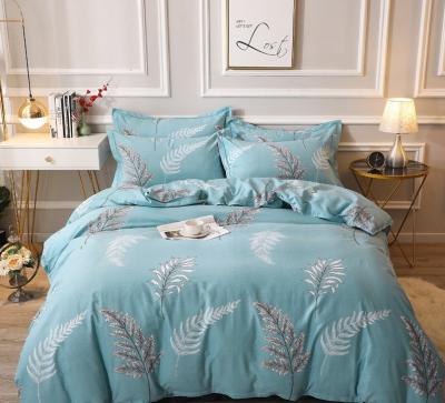 China Nondisposable Nondisposable OEM ODM Nondisposable Breathable Cotton Breathable Cotton Brushed Four-Piece Luxury Bedding Set for sale