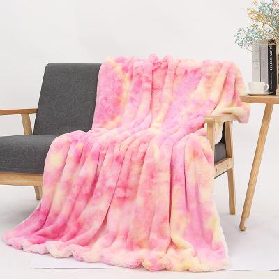 China High Quality Professional Custom Made Anti-static Lambswool Rainbow Bed Blanket OEM China ODM Fleece for sale