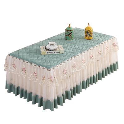 China Custom Made OEM ODM Lace Dust Proof Indoor Contemporary Romantic Elegant Luxury Tablecloth for sale