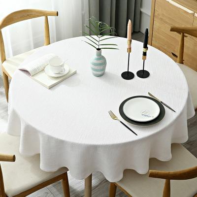 China Custom Luxury Modern Colorful Dining White Round Linen Tablecloth Waterproof Party Waterproof Tablecloths For Wedding for sale