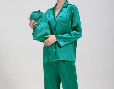 China OEM/ODM Satin QUICK DRY Custom High Quality Silk Pajamas Women Long Sleeve Sleepwear for sale