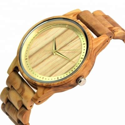 중국 Wholesale Wood Watch fashion round natural wood wrist watch for men designers unique wooden band 판매용