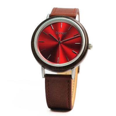 China Stainless Steel Back Jam Tangan Waterproof Factory Relogios Feminino Design Leather Wood Watch for sale