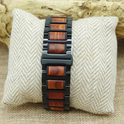 China Factory Handmade Natural Wooden Apple Watch Wood Band Strap Personalized Watch Band for sale