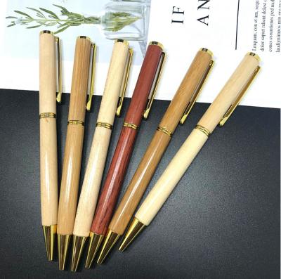 중국 High Quality Natural Bamboo Wood Pen Promotion Custom Logo Wood Pens School Pen 판매용