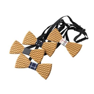 중국 Accept Your Brand Logo Embossed High End Wooden Bow Tie Accept Engrave Your Logo Fashion Business Accessories 판매용