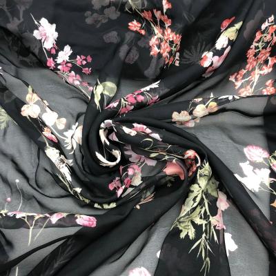 China Viable non-toxic SNOW mulberry 100% pure SILK 8MM silk fabric printed silk chiffon fabric OEKO-TEX100 for sale