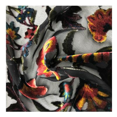 China FS647 Memory Customer Printed Burnout Velvet Fabric for sale