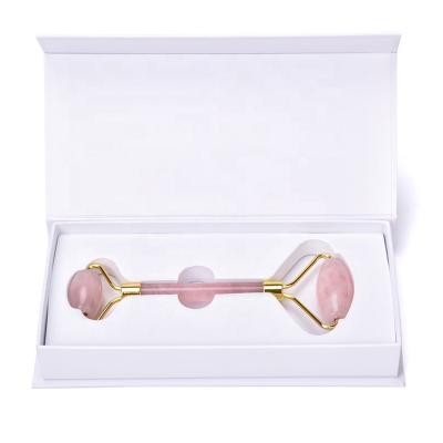 China Colorful Designs Wholesale Price Rose Quartz Jade Roller Facial Set Box Rose Massage for sale