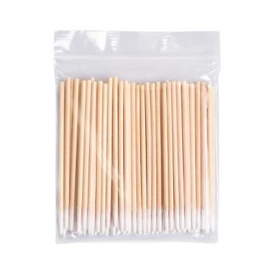 China Ordinary Single Head Eyebrow Small Tattoo Disposable Wooden Cotton 7CM Cotton Pad for sale